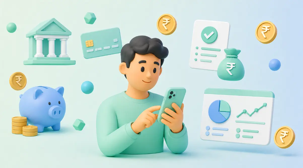 a person reviewing their finances on a phone after using an online loan app
